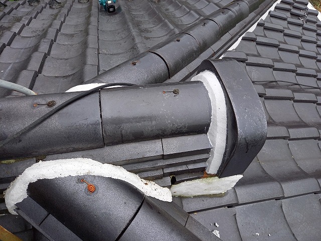 キレイな曲線の鬼巻き漆喰