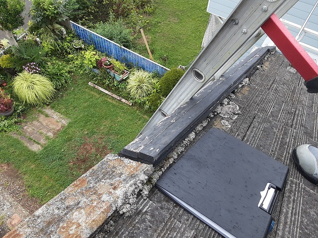 ケラバ付近養生