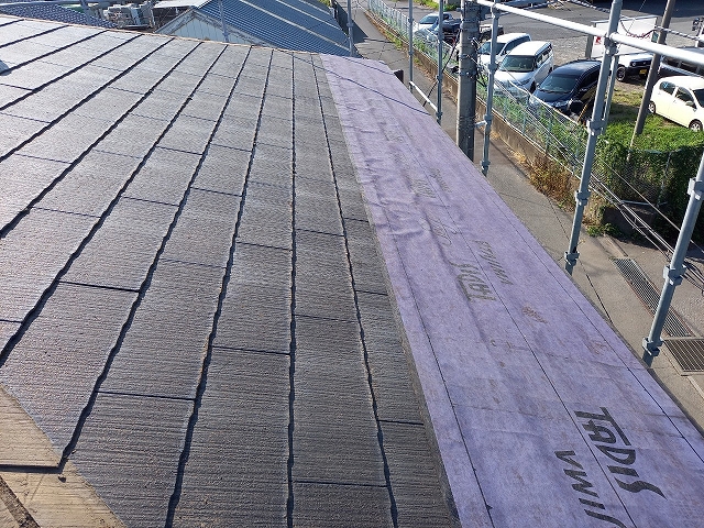 軒先から貼っていくタディスセルフ