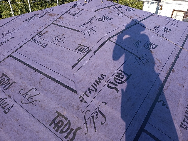 防水シート施工完了