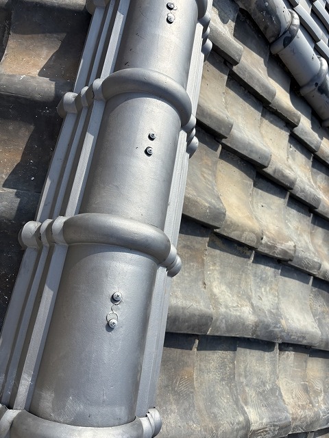 一体棟をビス止め