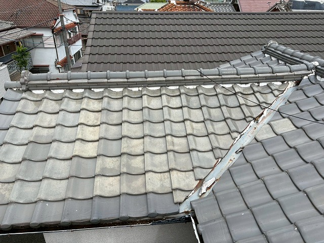 雨漏りが発生した瓦屋根