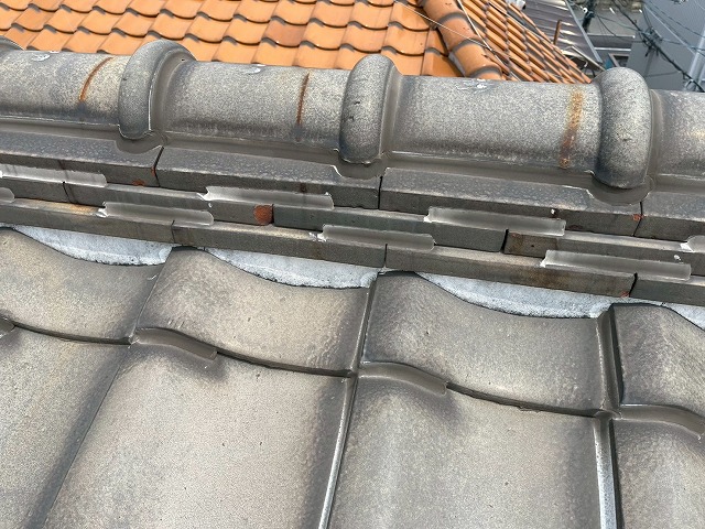 重ね塗りが施された漆喰部