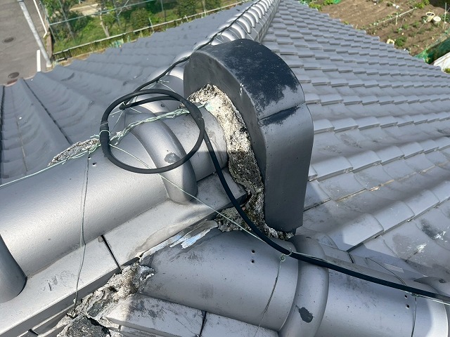 鬼巻き漆喰の劣化