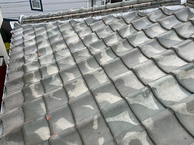 瓦屋根の現地調査を実施