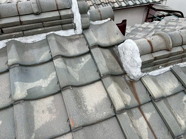 瓦屋根の状態確認