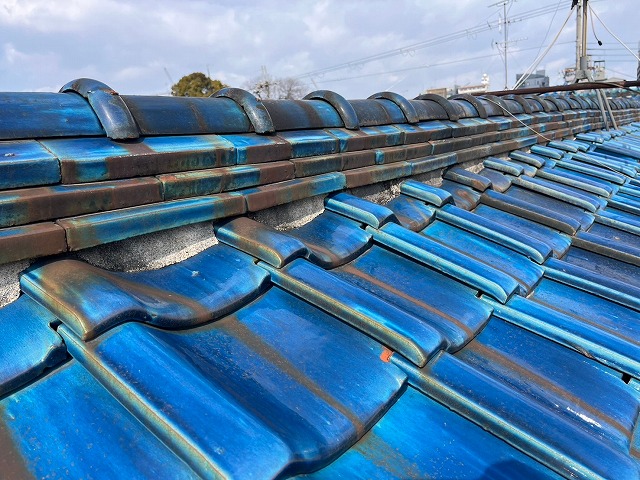 漆喰の状態確認