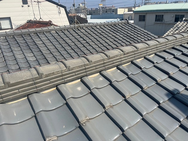 確認を実施した瓦屋根