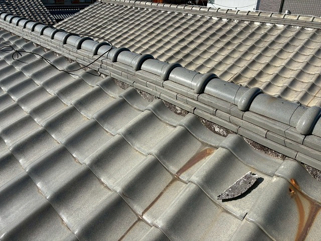 一部漆喰の剥がれを確認