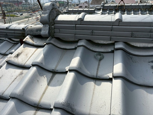 漆喰の経年劣化進行