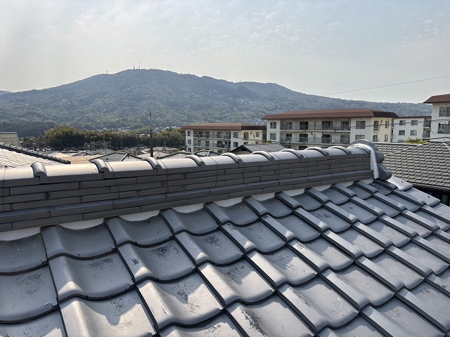 漆喰の塗り終わり