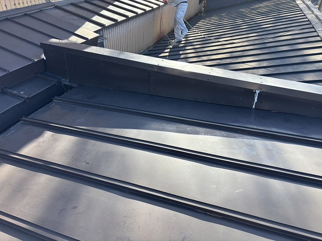 金属屋根の立平部分の状態