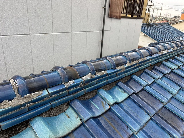 漆喰の崩れと欠け