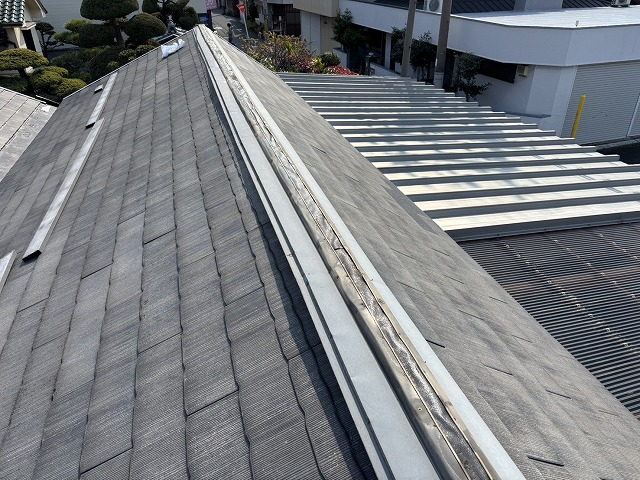 棟板金の撤去と既存状態の確認