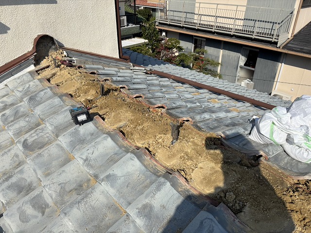 強力棟の取り付け