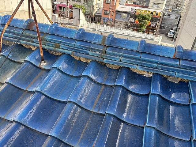 棟瓦の別角度からの確認