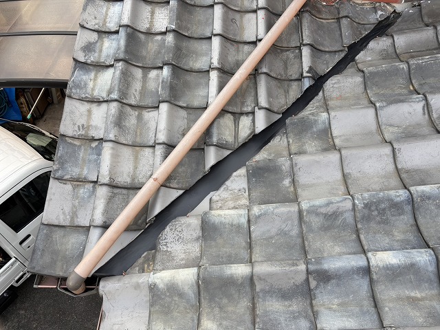 完成後の谷部分の仕上がり