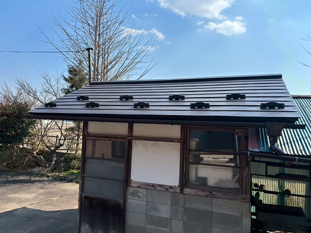 大崎市　ガルバリウム鋼板屋根に葺き替え軽量化を実現