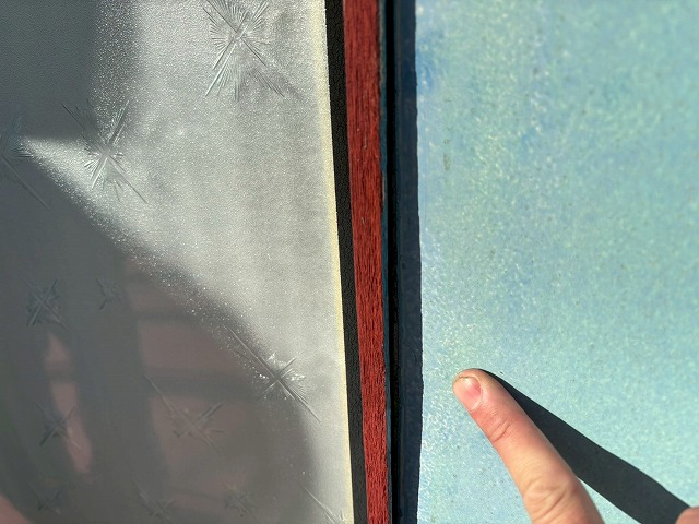 塩釜市サッシ周りのシーリング工事が施されていない