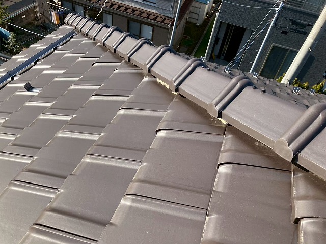 仙台市太白区 強風被害を受けた瓦屋根 完工