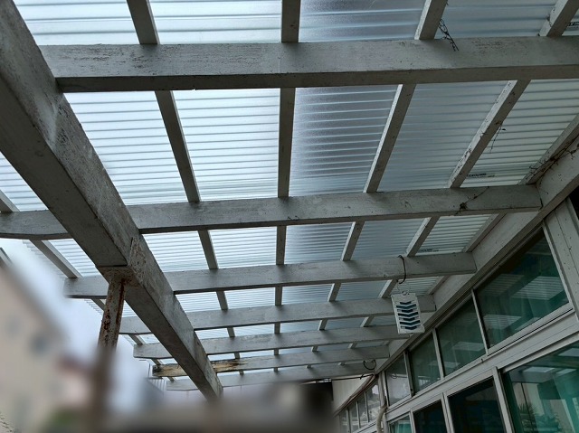 仙台市太白区-ポリカ波板交換工事-新しいポリカ波板