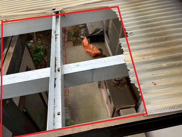 仙台市太白区 ポリカ波板交換工事 現地調査