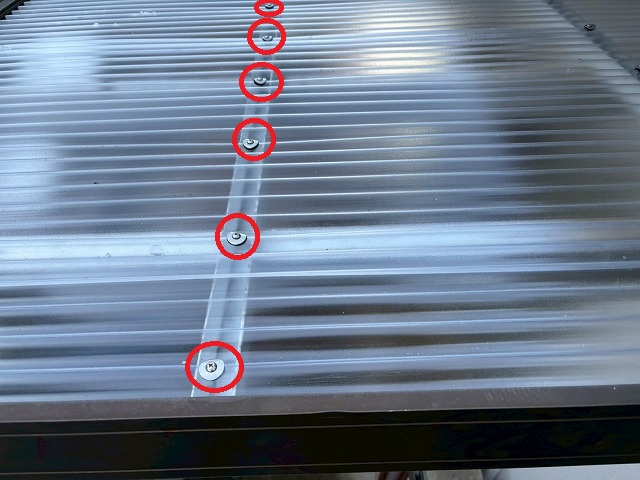 仙台市太白区-ポリカ波板交換工事