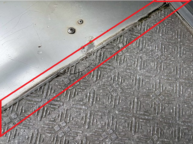 仙台市太白区 マンション 共用通路の劣化部分