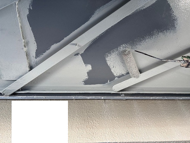 仙台市太白区 マンション補修工事 エキスパンションジョイント塗装 錆止め塗布