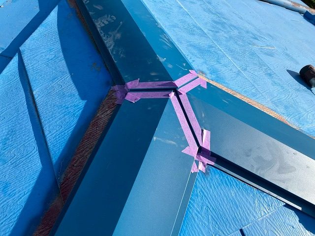 仙台市太白区 棟板金交換工事 各所コーキング処理