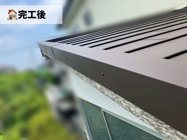 仙台市太白区-物置屋根葺き替え工事-完工