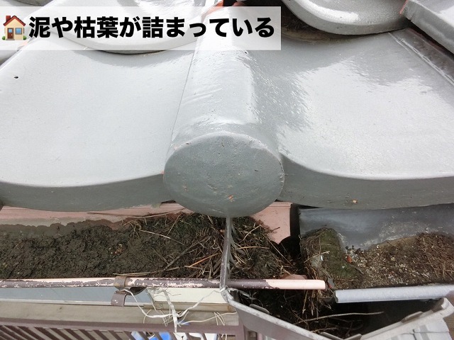 仙台市太白区-雨樋清掃