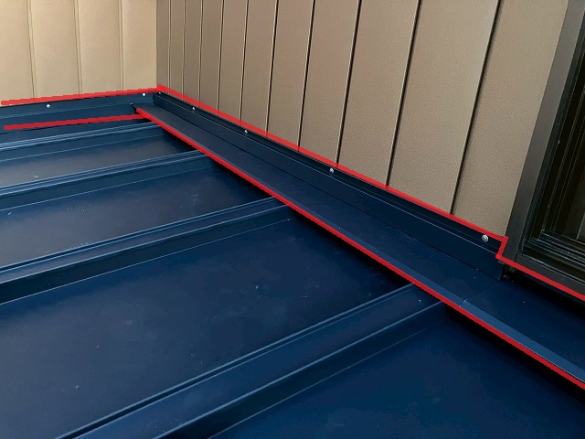 仙台市太白区人来田-1階屋根カバー工事