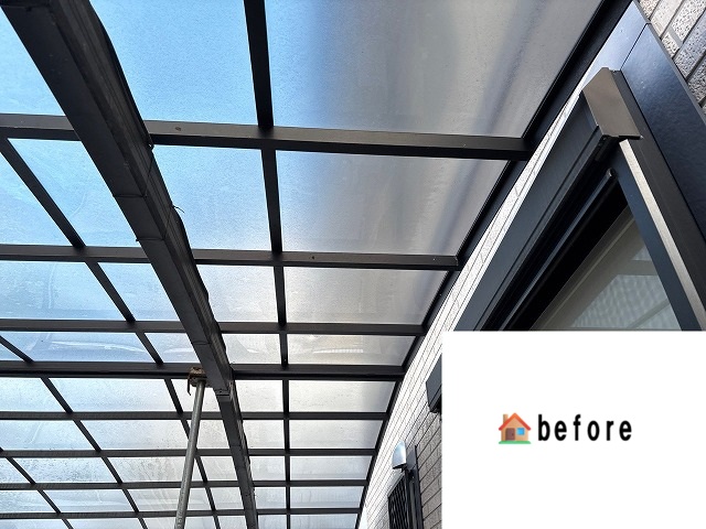 仙台市宮城野区-カーポートパネル脱着工事