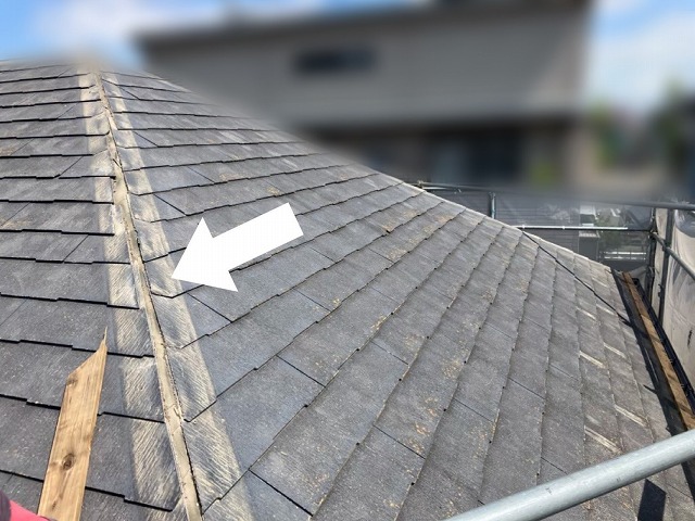 仙台市宮城野区-屋根カバー工事-既存の棟板金解体