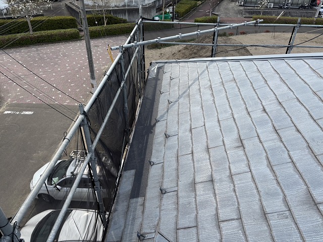 仙台市泉区 アパートの割れたスレート 完工