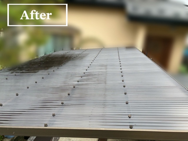 仙台市泉区-カーポート屋根-ポリカ波板取り付け工事