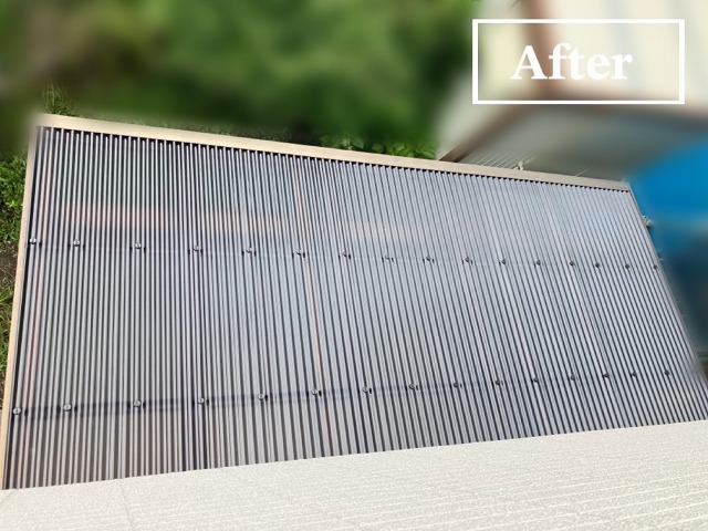 仙台市泉区-テラス屋根ポリカ波板取り付け工事