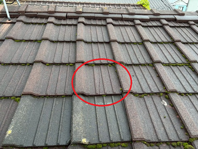 仙台市泉区 貸家 瓦にヒビ