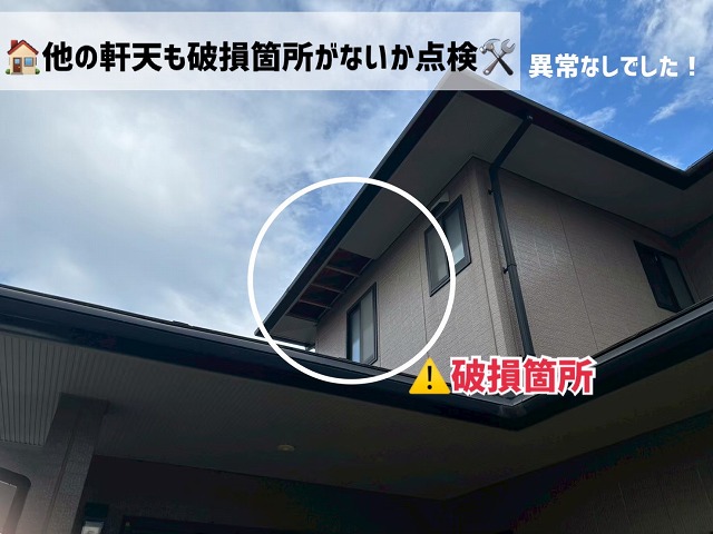 仙台市泉区にて-軒天の現地調査