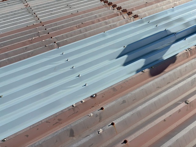 仙台市若林区 倉庫 屋根葺き替え工事 完工