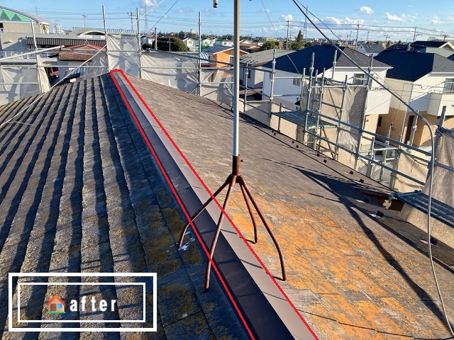 仙台市若林区-棟板金交換工事-完工