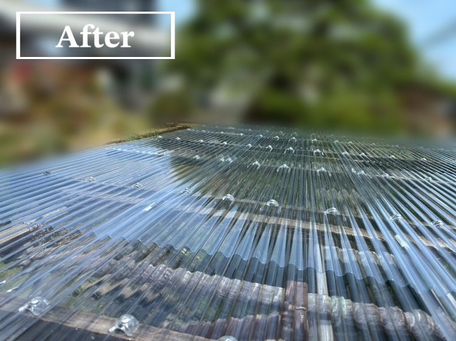 名取市-ポリカ波板交換工事