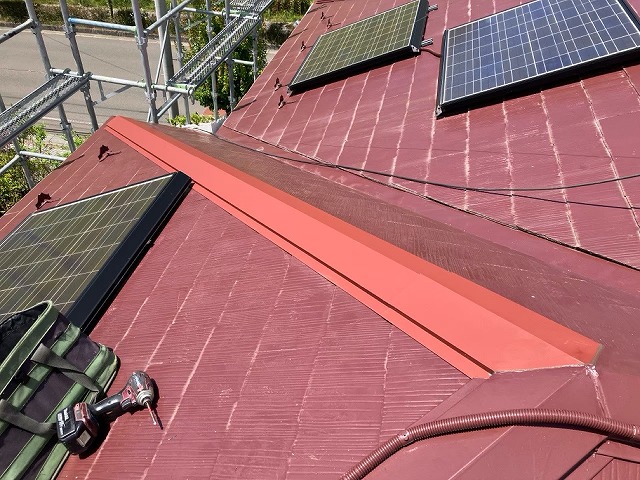 名取市 棟板金交換工事 完工