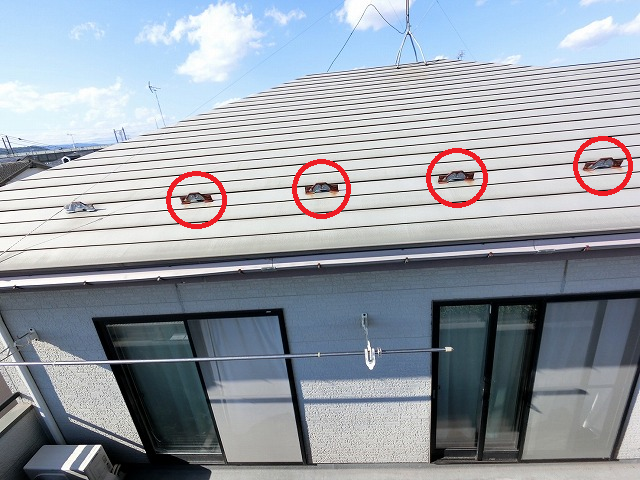 名取市 現調紹介 雪止め金具のサビ