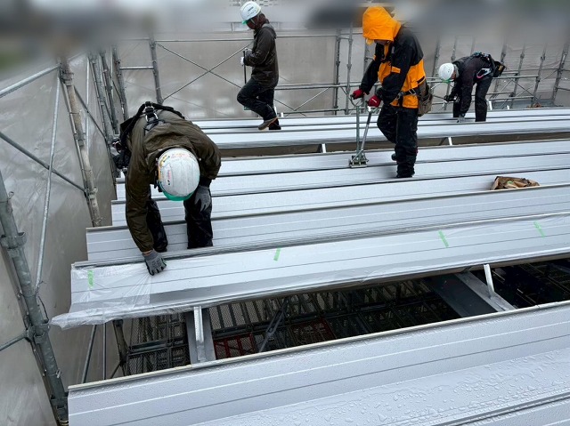 塩竈市-金属折屋根工事