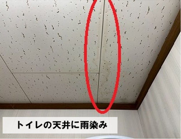 柴田町 雨漏り箇所 トイレの天井