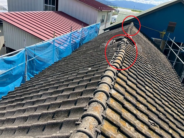 石巻市-屋根の葺き替え工事-現地調査