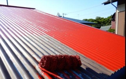 波トタン屋根」塗装