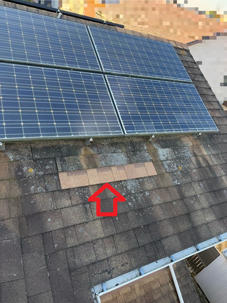 釘と接着剤で固定します。